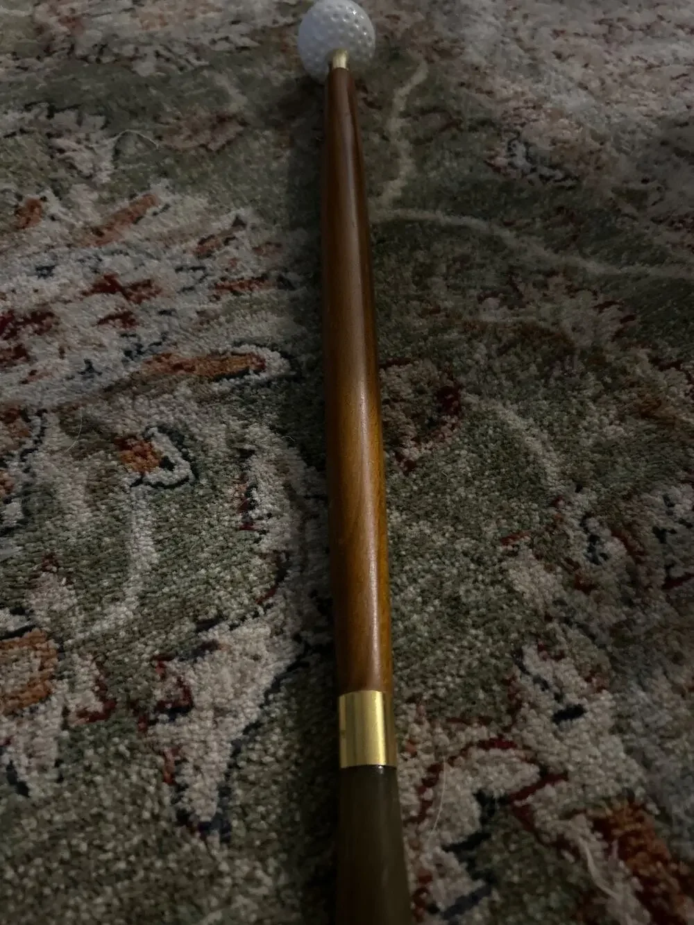 Vintage MCM Golfball Shoe Horn with brass accents